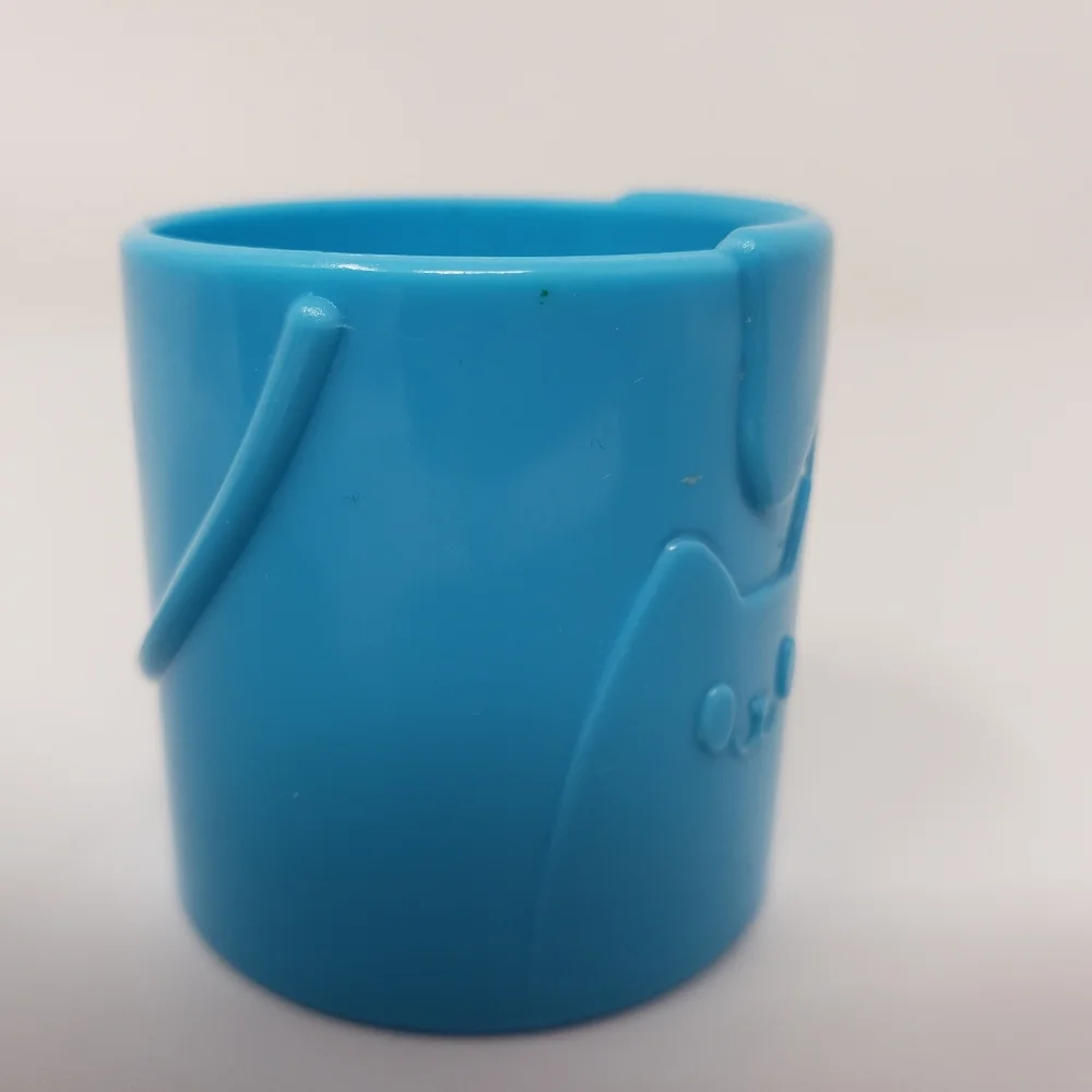 Kitty Kitten Cat Bucket Blue Small Toy